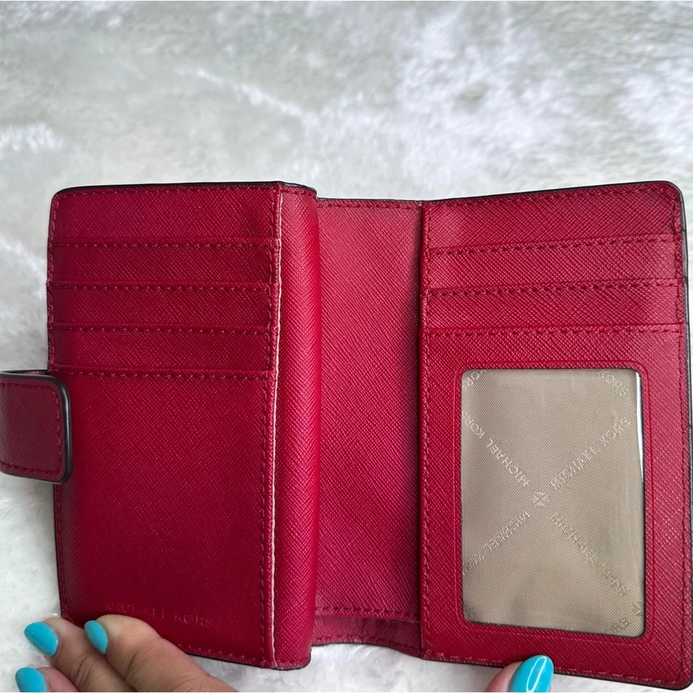 Michael Kors Red Bifold Wallet - Picture 8 of 14